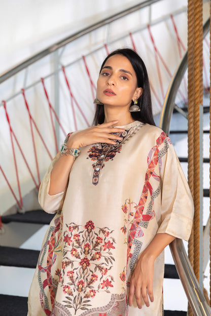 Iconic Ivory Kaftan Set - Yuvani