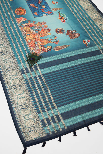 Jal-Leela Chanderi Saree - Yuvani