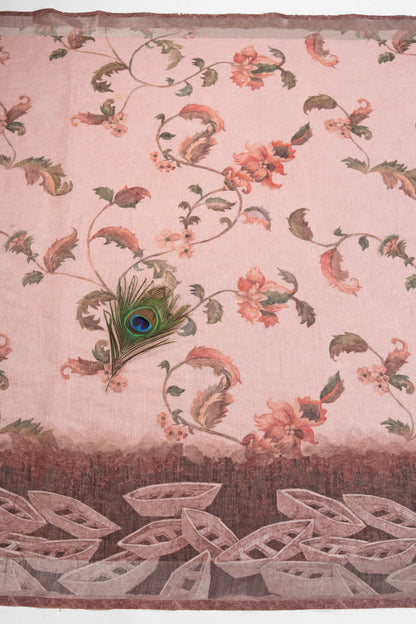 Jeevan Yaatra Linen Saree - Yuvani