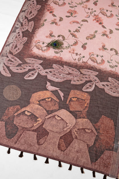 Jeevan Yaatra Linen Saree - Yuvani