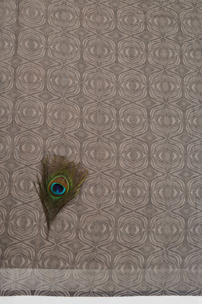 Kalamkari Katha Linen Saree - Yuvani