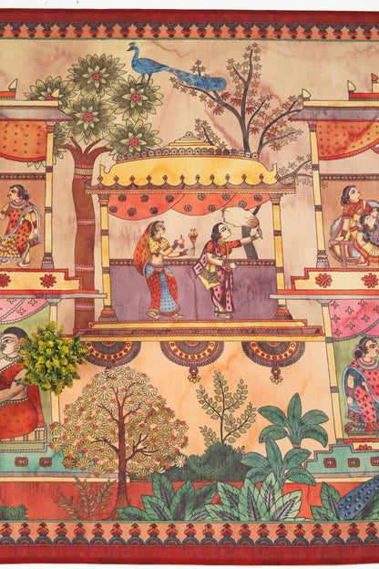 Kesar Mahal Chanderi Saree - Yuvani
