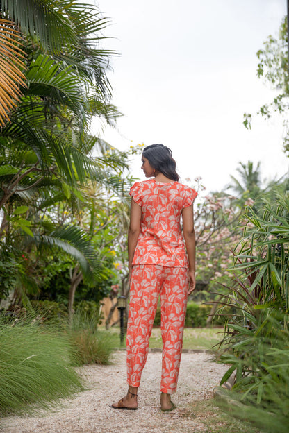 Leaf Lush Floral Co-ord Set - Yuvani