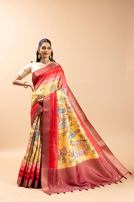 Lok Vihar Jacquard Silk Saree - Yuvani
