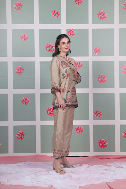 Lotus Pichwai Coord Set - Yuvani