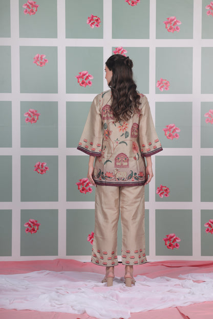 Lotus Pichwai Coord Set - Yuvani