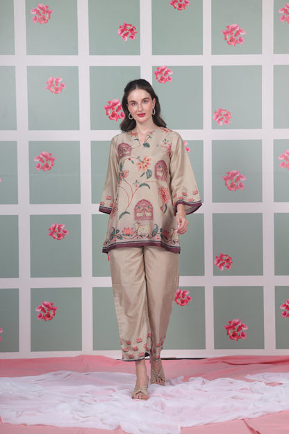 Lotus Pichwai Coord Set - Yuvani