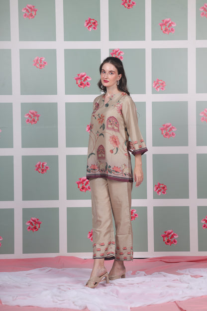 Lotus Pichwai Coord Set - Yuvani