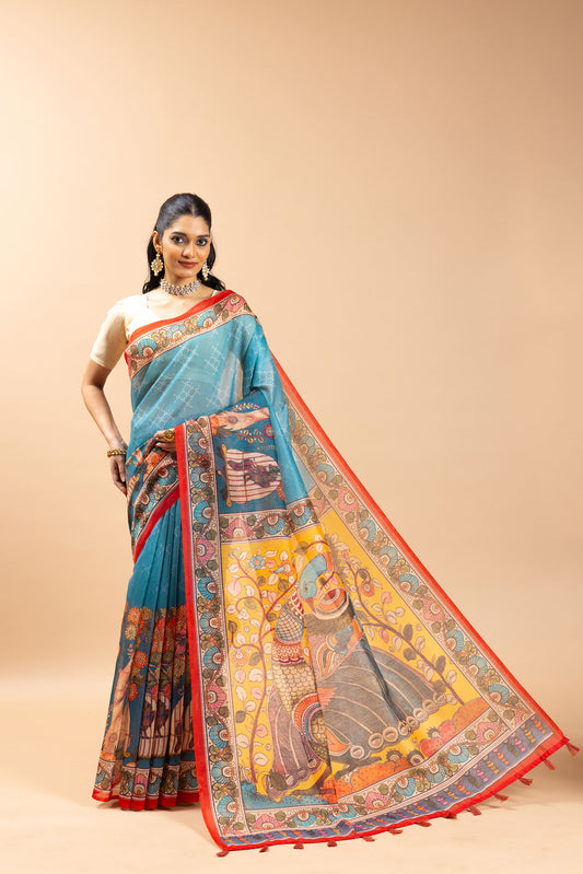 Mayura Leela Chanderi Saree - Yuvani