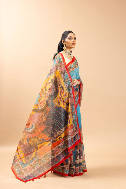 Mayura Leela Chanderi Saree - Yuvani