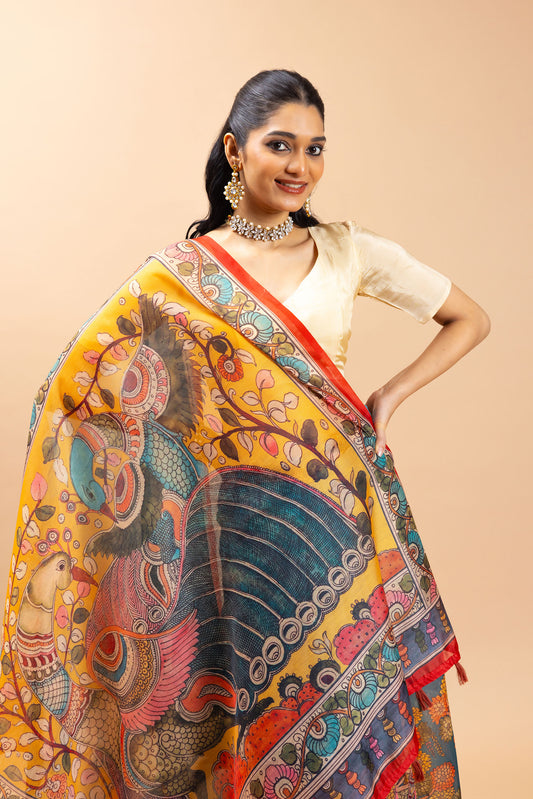Mayura Leela Chanderi Saree - Yuvani