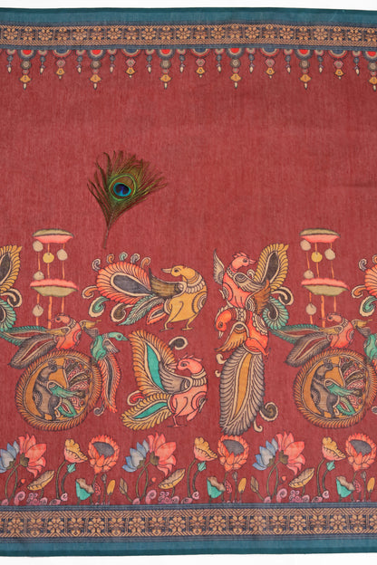 Mayura Mela Chanderi Saree - Yuvani