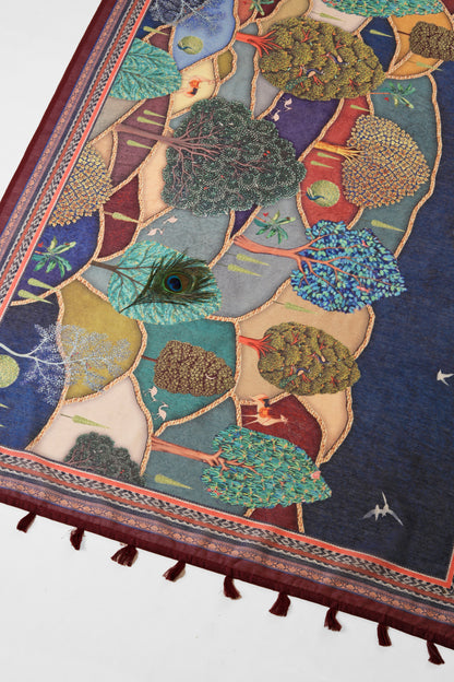 Navrang Vanam Chanderi Saree - Yuvani