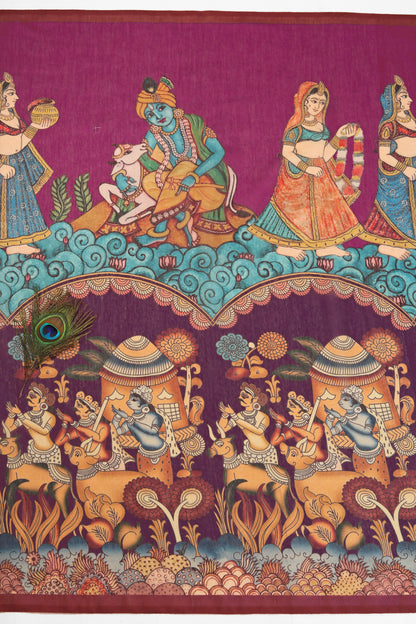 Neel Nartan Chanderi Saree - Yuvani