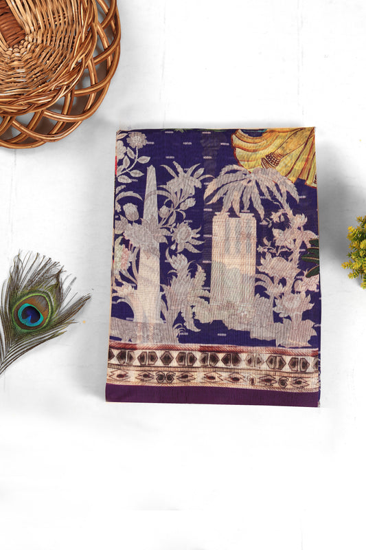 Neelambar Mahal Chanderi Saree - Yuvani