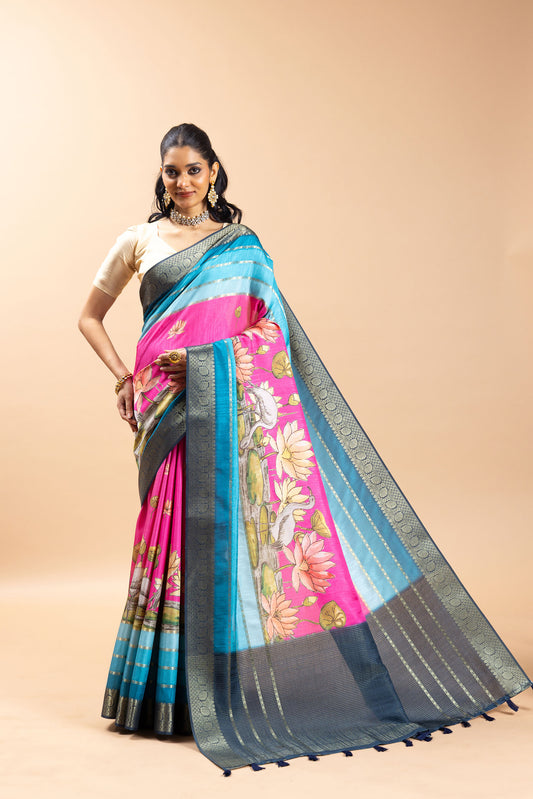 Neer Kamal Jacquard Silk Saree - Yuvani