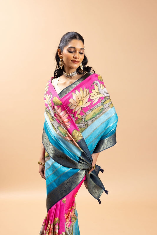 Neer Kamal Jacquard Silk Saree - Yuvani