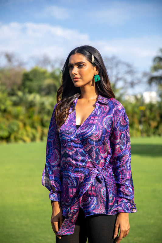 Neon Nova Tie-up Shirt - Yuvani