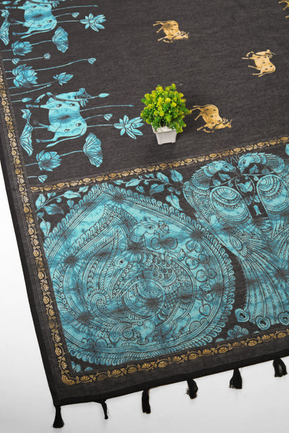 Nilima Chanderi Cotton Saree - Yuvani