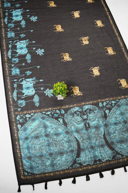 Nilima Chanderi Cotton Saree - Yuvani