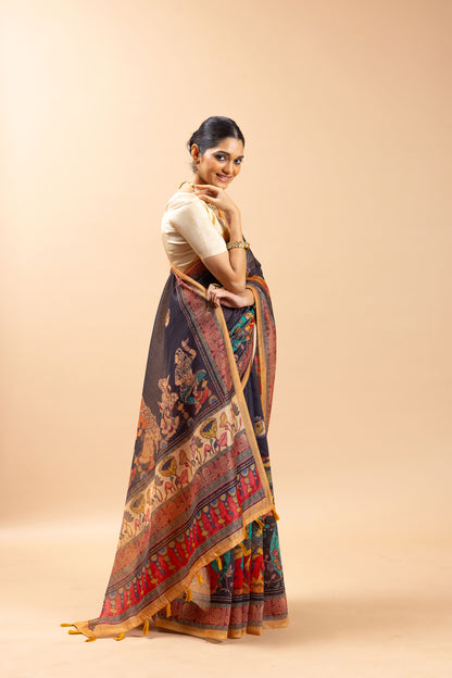 Nishaa Rang Chanderi Saree - Yuvani