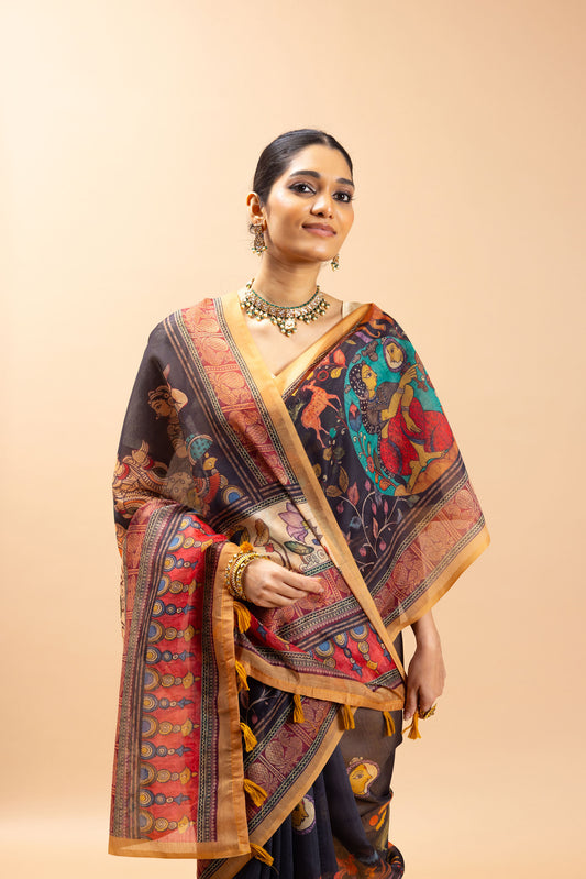 Nishaa Rang Chanderi Saree - Yuvani