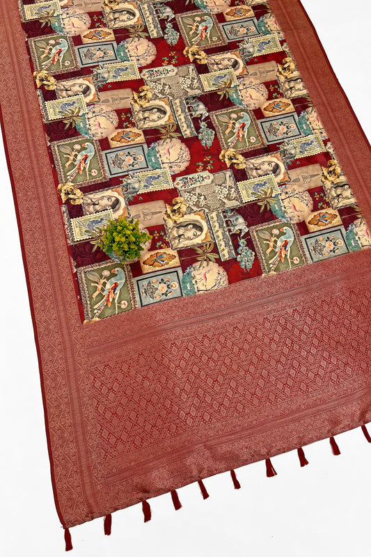 Patrika Banarasi Printed Saree - Yuvani