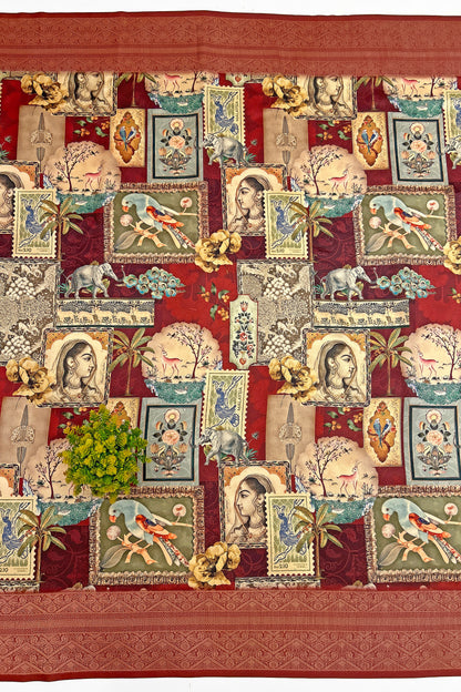 Patrika Banarasi Printed Saree - Yuvani