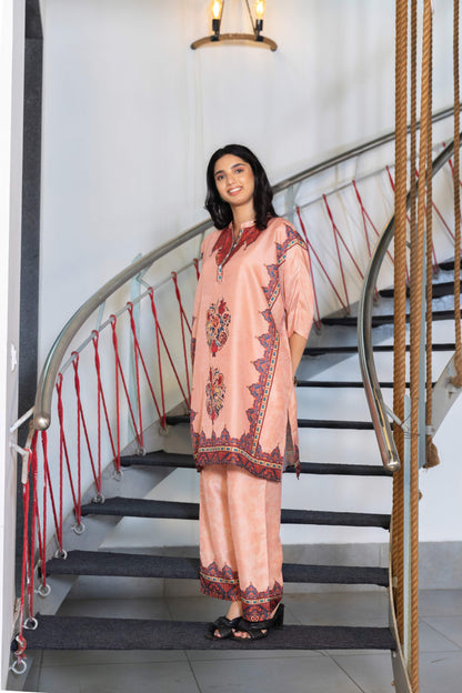 Peach Passion Kaftan Set - Yuvani