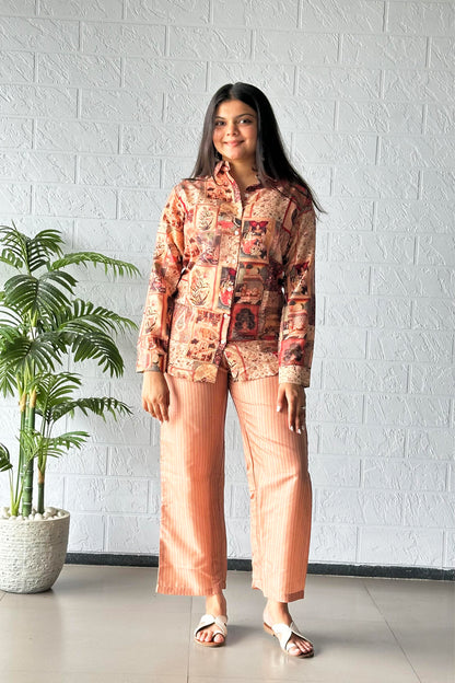 Peach Patchwork Coord Set - Yuvani