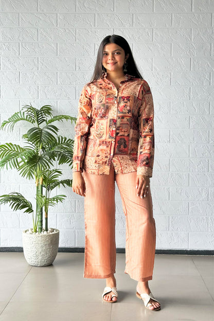 Peach Patchwork Coord Set - Yuvani