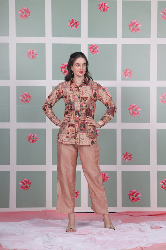 Peach Patchwork Coord Set - Yuvani