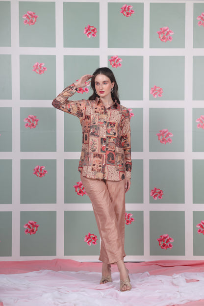 Peach Patchwork Coord Set - Yuvani
