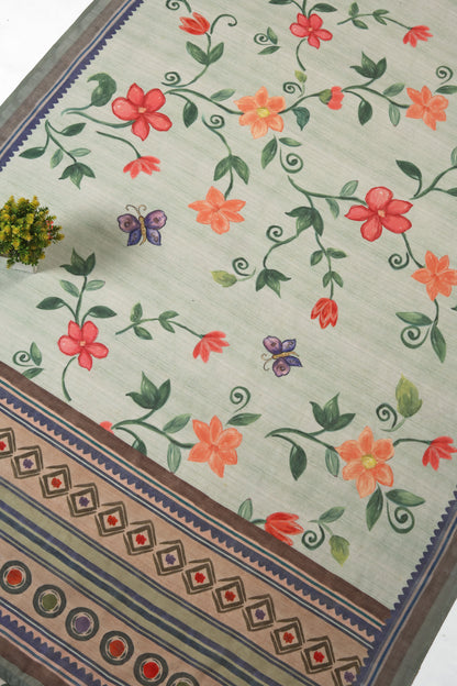Phool Titli Linen Saree - Yuvani