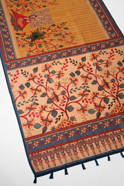 Phoolwari Chanderi Cotton Saree - Yuvani