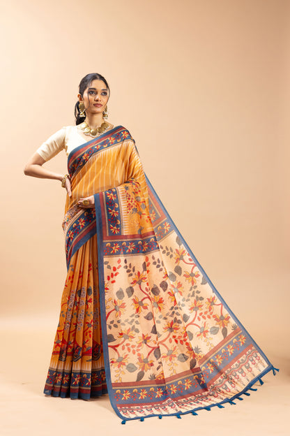 Phoolwari Chanderi Cotton Saree - Yuvani