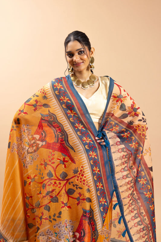 Phoolwari Chanderi Cotton Saree - Yuvani