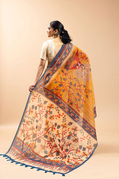 Phoolwari Chanderi Cotton Saree - Yuvani