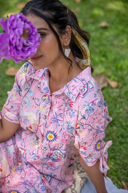 Pink Passion Floral Print Dress - Yuvani