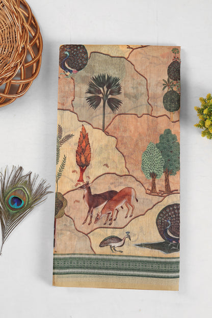 Prakriti Varnan Chanderi Saree - Yuvani