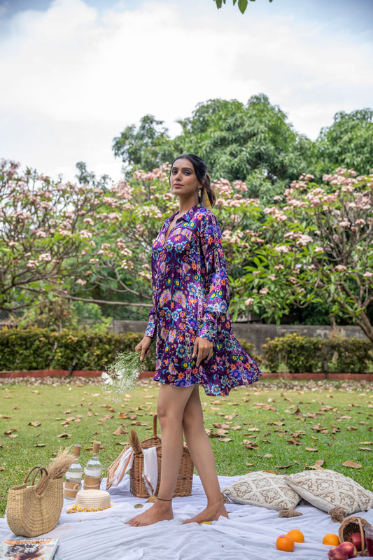 Princess Tunic Purple Dress - Yuvani