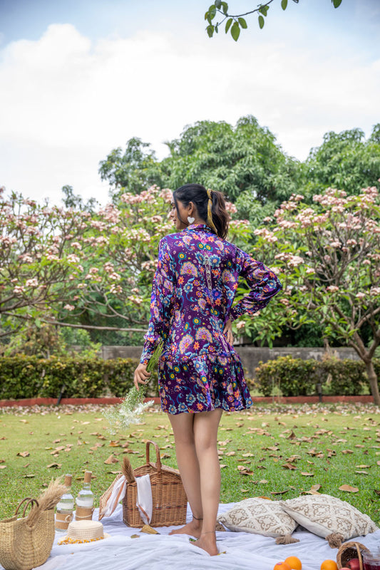 Princess Tunic Purple Dress - Yuvani