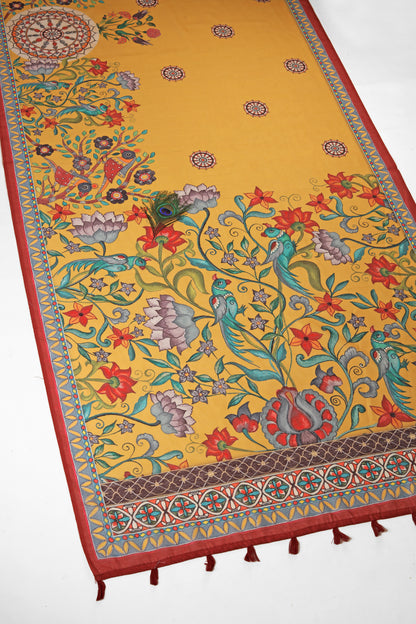 Pushp-Vatika Chanderi Saree - Yuvani