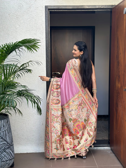 Raani Rang Meenakari Jacquard Woven Saree - Yuvani