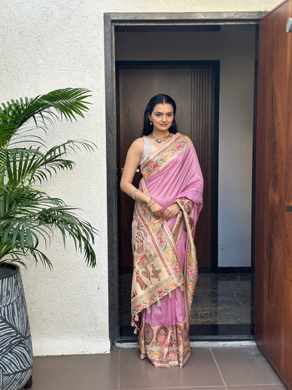 Raani Rang Meenakari Jacquard Woven Saree - Yuvani