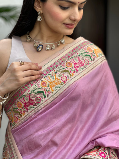 Raani Rang Meenakari Jacquard Woven Saree - Yuvani