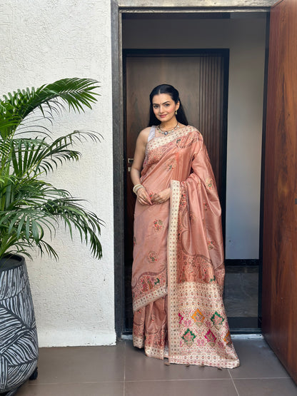 Raasmala Meenakari Jacquard Woven Saree - Yuvani