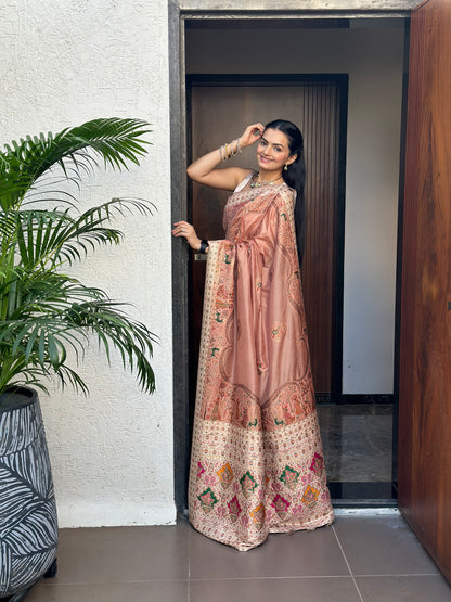 Raasmala Meenakari Jacquard Woven Saree - Yuvani