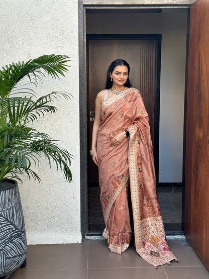 Raasmala Meenakari Jacquard Woven Saree - Yuvani