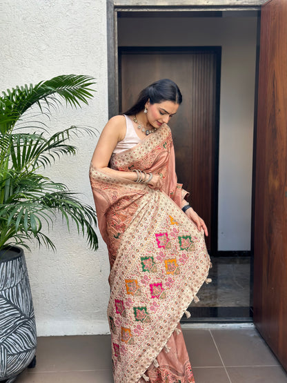 Raasmala Meenakari Jacquard Woven Saree - Yuvani